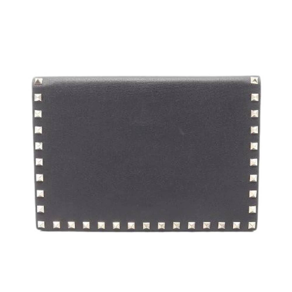 Valentino Vintage Pre-owned Rockstud Læder Clutch - Vintage - Dame - Sort - ONE SIZE - Læder