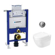 Duravit Starck 3 vägghängt tolattpaket, krom/vit