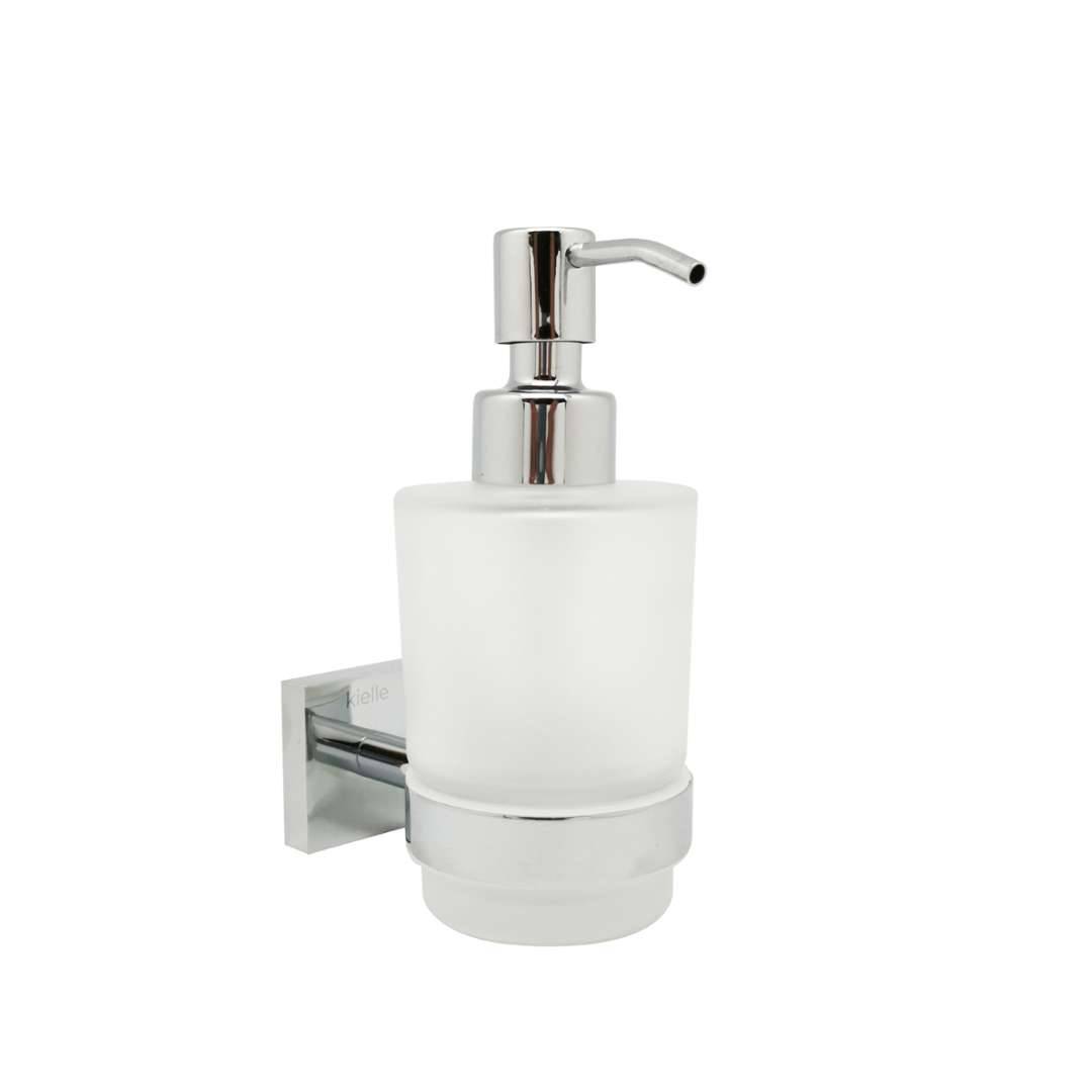 kielle Harmonia - Väggmonterad tvålpump, frostat glas/krom 40123000