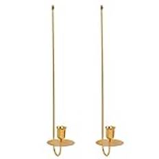 Ljushållare Väggdekor, Vägglampor för | Pillar Ljusstake Hållare Sconces,2X Ljusstakar, Guld Ljusstakar Metall Väggdekor, Heminredning