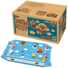 LEC Anpanman pure water baby wipes uneven sheets 60 sheets x 12 pieces Made in Japan 99.9%