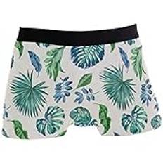 Boxershorts för män tropiska gröna palmblad underkläder stretch män boxershorts mjuka underbyxor för arbete fotboll volleyboll, Boxershorts 555, XL