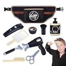 Barnens frisörsalong lekset frisörsalong leksak för flickor frisör set, barn barbershop lekset frisyr frisör och mode makeup-set, leksak för födelsedagsfest klä spel