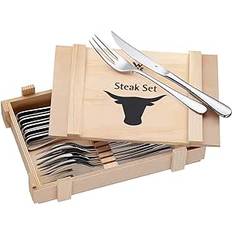 WMF Steak Cutlery Set 1280239990 | Steak Cutlery Set For 6 Persons | 12 Stiken | Cromargan Stainless Steel