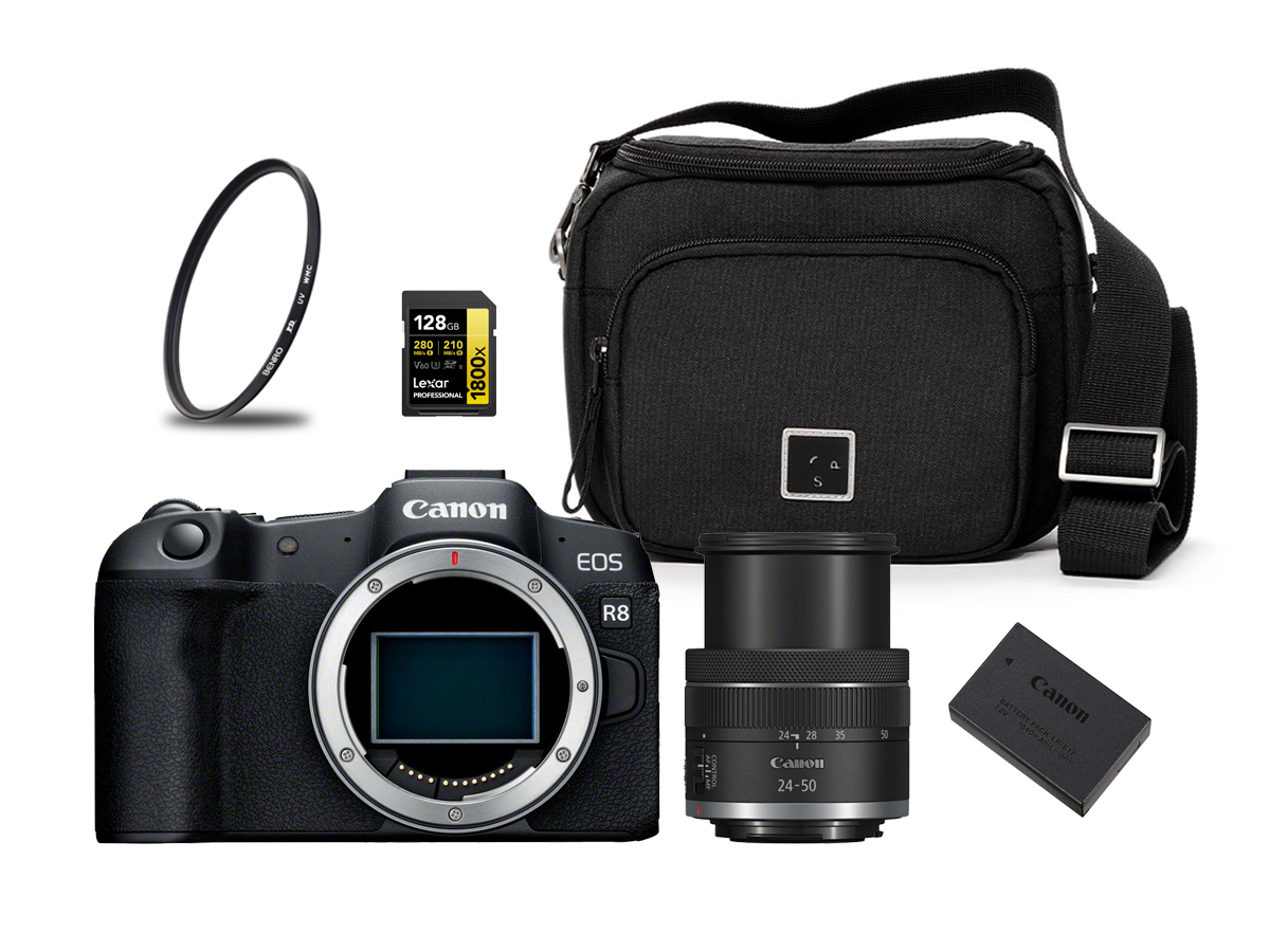 EOS R8 Body + RF 24-50mm f/4,5-6,3 IS STM Starter Kit