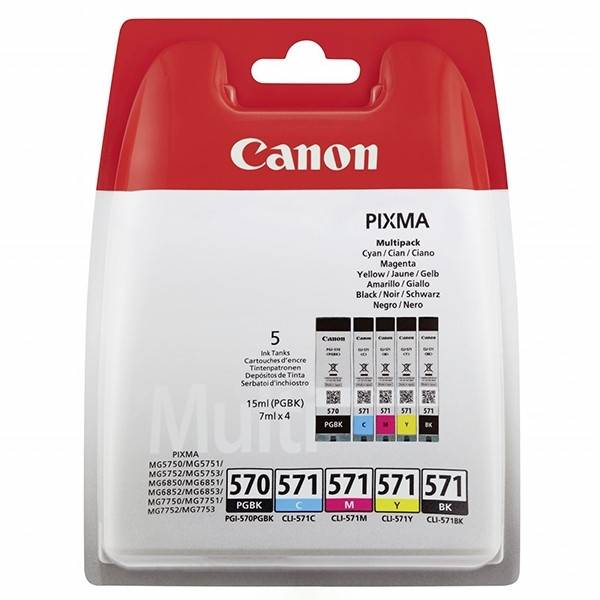 Canon PGI-570PGBK | CLI-571 PBK/BK/C/M/Y bläckpatron 5-pack (original)