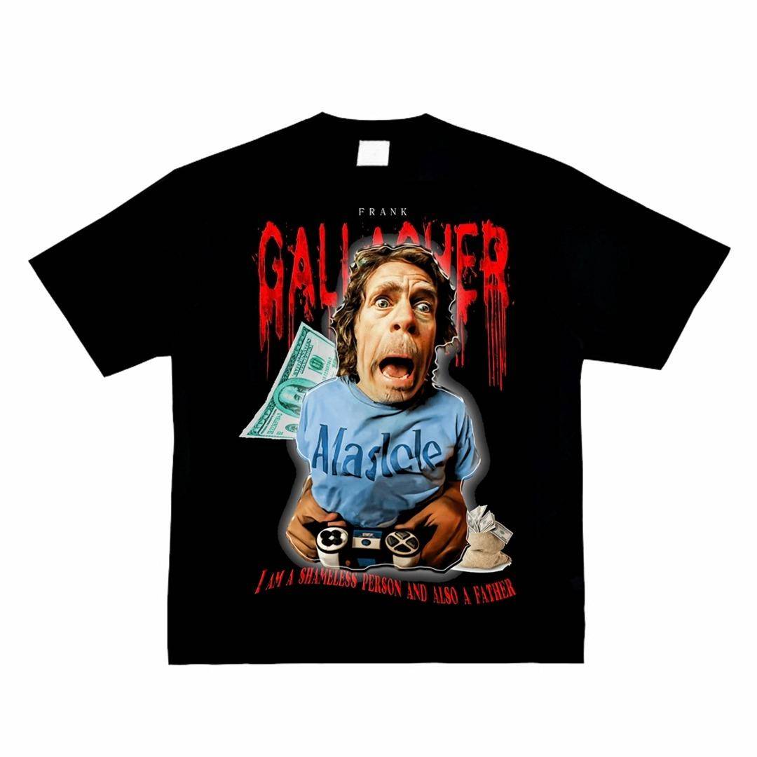 2026 VårSommar Shameless Ones Frank En BomullsStreet T-shirt med En Liten Halsringning Från Den Amerikanska TV-serien cm white
