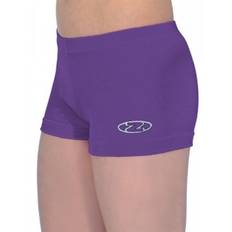 Mørkelilla basic velour shorts til piger gym The zone