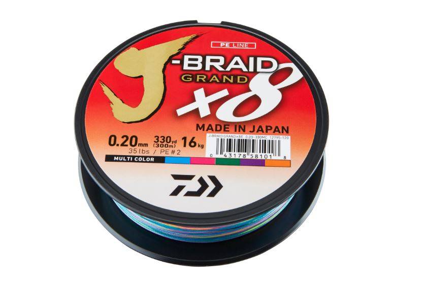 Daiwa JBraid X8 MultiColour (Størrelse: 0.42)