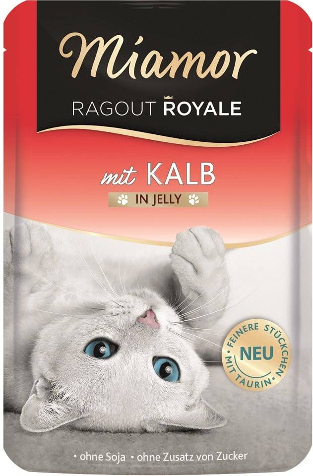 MIAMOR Ragout Royale in Jelly Veal påse i gelé kalv för katter 100 g