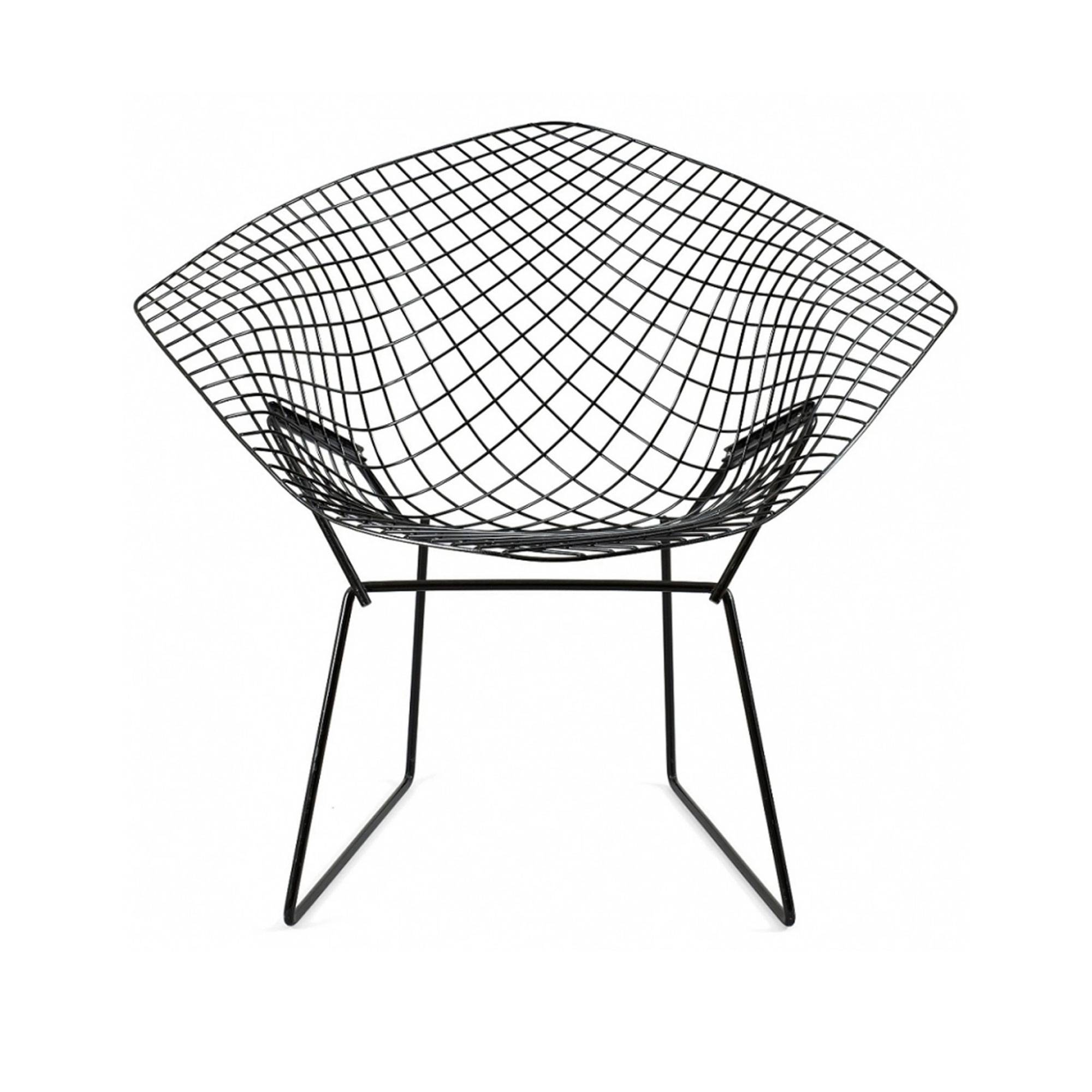 Knoll - Bertoia Diamond Chair Outdoor - Black - Matstolar utomhus - Harry Bertoia - Svart - Metall