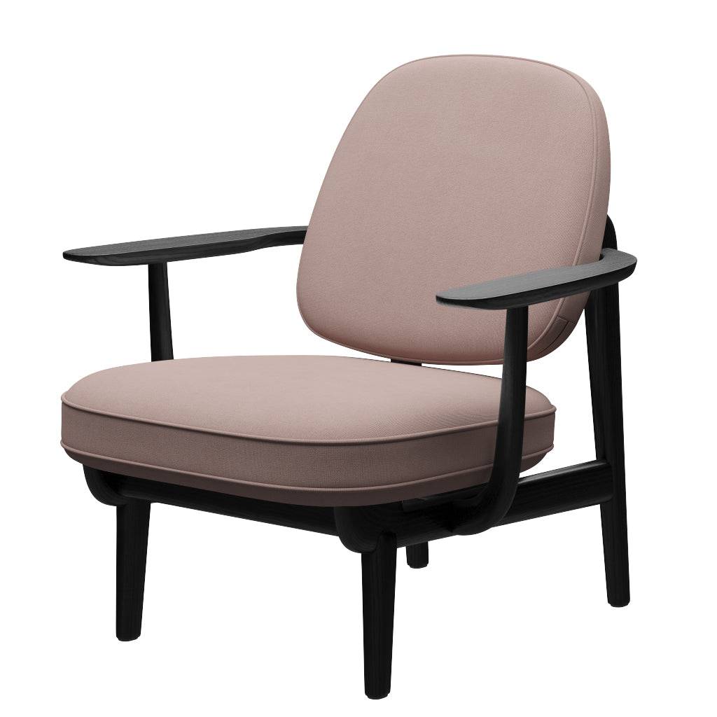 Fred Lænestol, sortfarvet ask fra Fritz Hansen Christianshavn - 1130 Light Red Uni - Jacobsen Plus