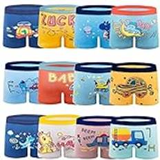 Cogindss Xmrlvn Boxershorts för barn, dinosaurie, bomull, 12, 3–13 år, Gul, 3-5 år