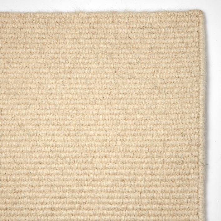 Luxor ensfarvet kelim tæppe - Hvid - 70x140 / Hvid
