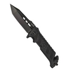 Outdoor kniv med glasbrud | Sort - Mil-Tec