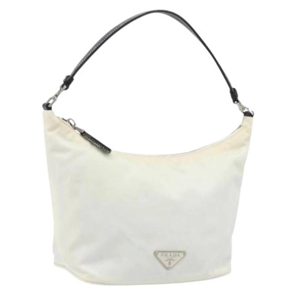 Prada Vintage Pre-owned Vintage Håndtaske - Vintage - Dame - Hvid - ONE SIZE - Uld