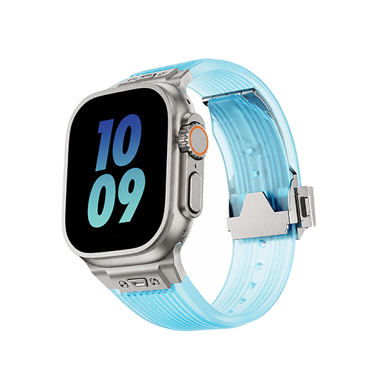 Apple Watch (42/44/SE/45/46/49mm) - Redefine™ Translucent Sports Rem - Blå
