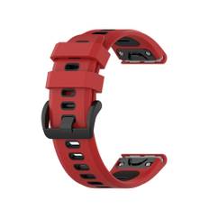 Fenix 6X Pro / Fenix 6X Sapphire GPS - Silikone urrem 26 mm - Rød/sort
