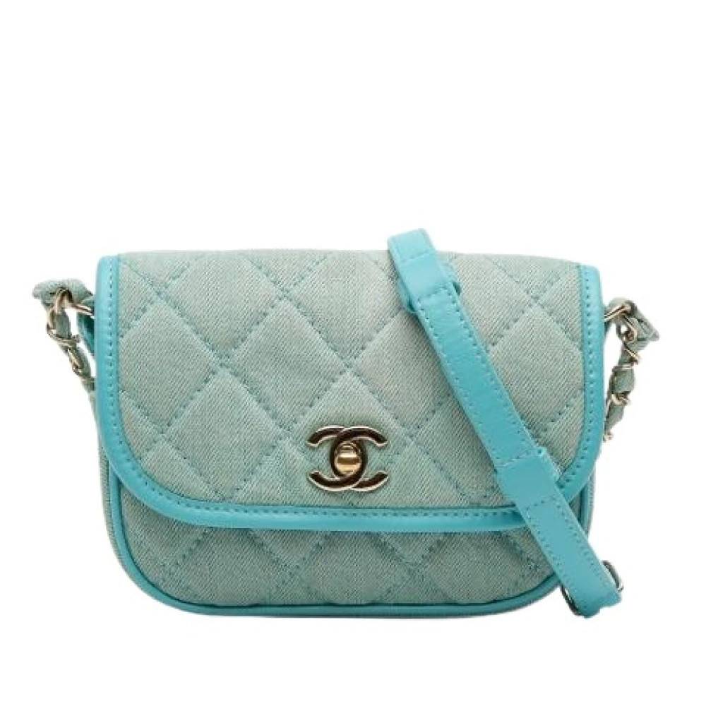 Chanel Vintage - Pre-owned Vintage Quilted Denim Crossbody Vintage - Dam - ONE Size - Denim