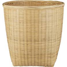 Ib Laursen Kurv Firkantet Bund, Rund top - H:25,5 D:26 cm Korgar Från Magasin - Brun (H:25,5 D:26 cm)