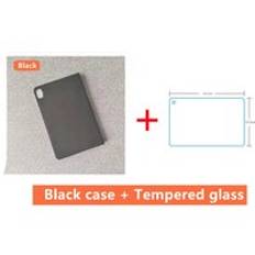 För chuwi hipad air case stativ pu läderfodral för chuwi hipad air tablet pc skyddsfodral med - Svart fodral lägg till glas