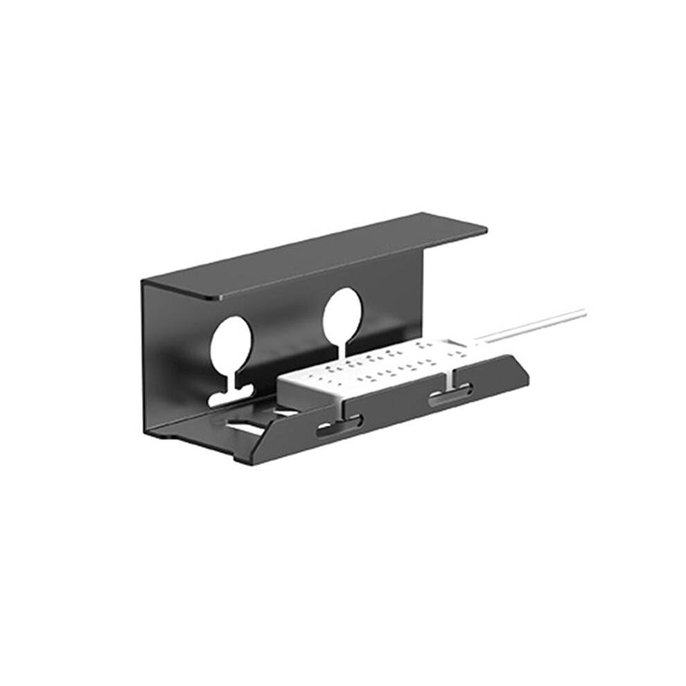 Under Desk Cable Management Metal Cable Tray Under Desk with Clamp Power Strip Cord Holder No Drilling Sturdy Spacious S