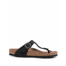 Birkenstock - Gizeh Birko-Flor flip-flops - dam - kalvskinn/gummi/Tyg - 43 Regular - Svart