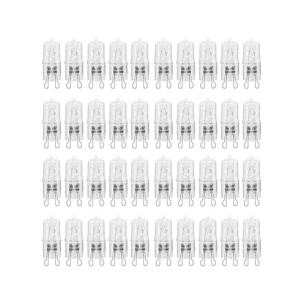 40x G9 Oven Light High Temperature Resistant Halogen Bulb Lamp for Refrigerators Ovens Fans 40W 500 Pin Bulb 220V