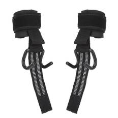 1Pair Workout Wrist Hooks Lifting Pull Up Strap Hooks Weightlifting Nonslip Grips Wristband Power