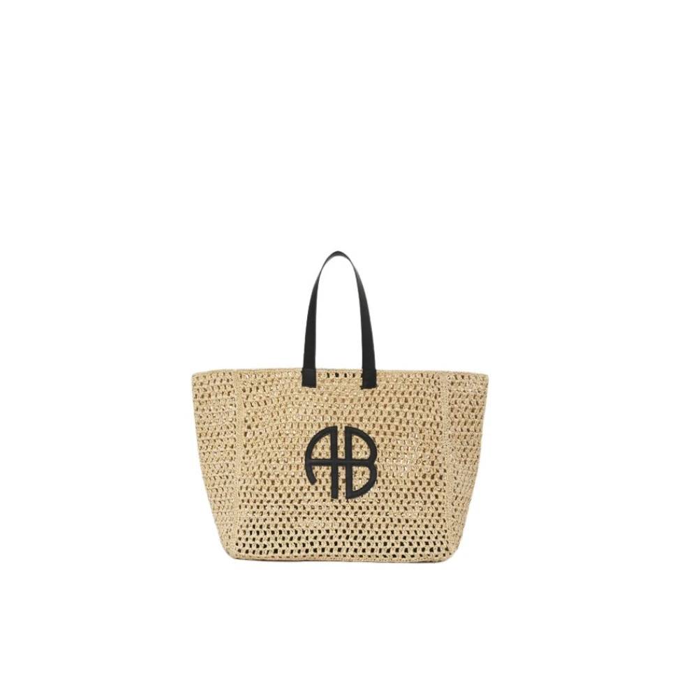 Anine Bing Large Rio Tote - Tasker - Dame - Beige - ONE SIZE - Uld