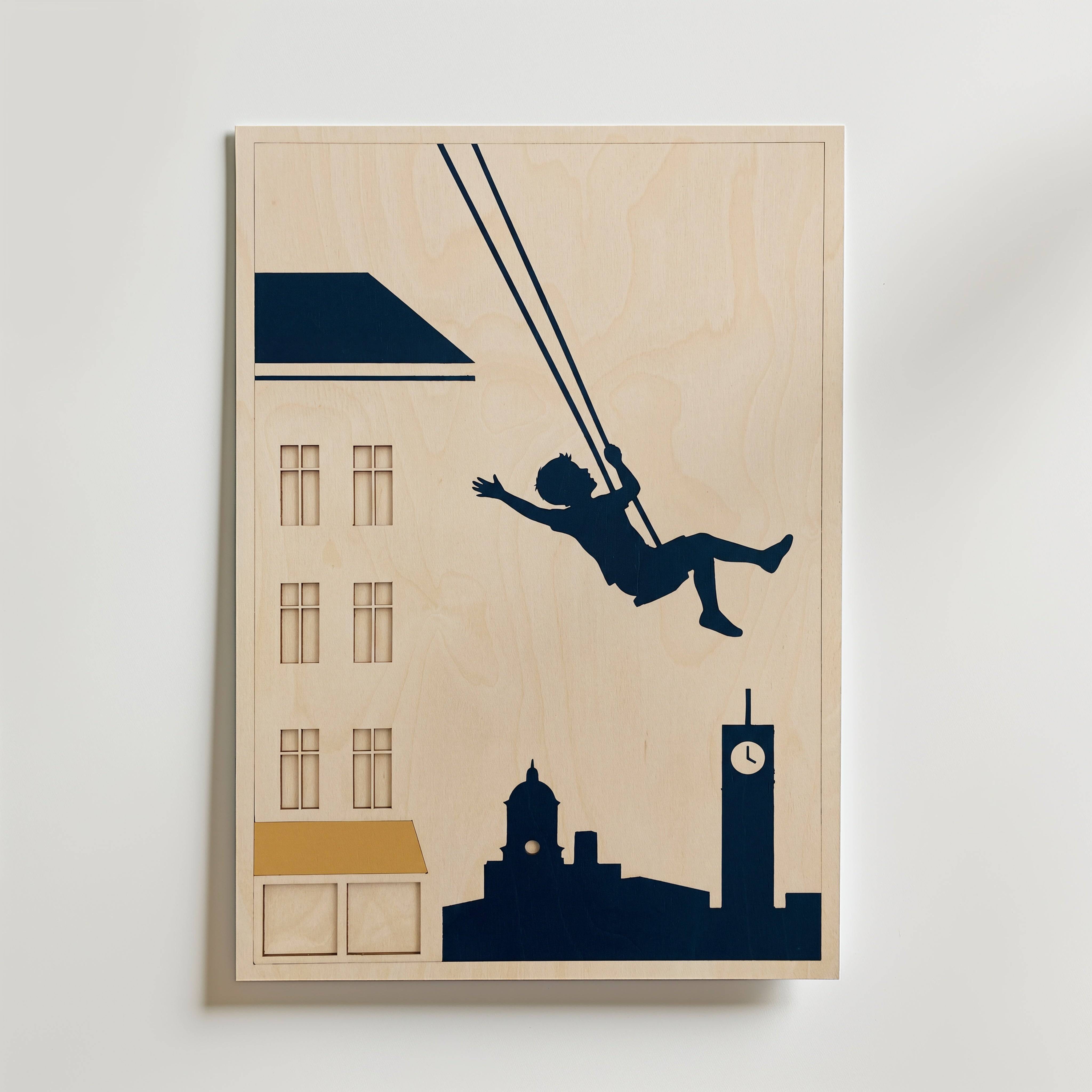 Skyline Swing Poster - Fine Art Poster 50x70 cm