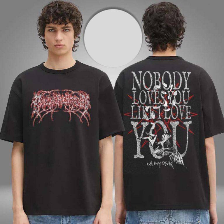 Bring Me The Horizon Merch Nobody Loves You Like I Love You Tvåsidig Unisex T-shirt cm white