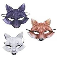 PACKOVE Halloween Led Purge För Vuxna 3st Masker Eva Maskerad Kostymer Elastiskt Band