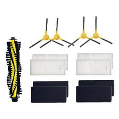 Smilefil Ersatzteile Zubehör für Tesvor X500 Pro M1 M2 T8 Neatsvor X500/600 Pro Roboter Staubsauger Saugroboter, 4 Seiten Bürsten +1 Rollenbürste +4 Filter