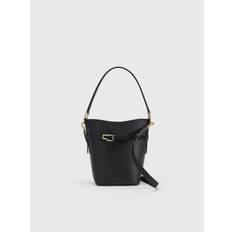 Cremella Black Leather Bucket bag - One Size (One Size)