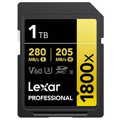 Lexar SDXC Professional - 1800x V60 UHS-II U3 (280/205 MB/s)  1 TB