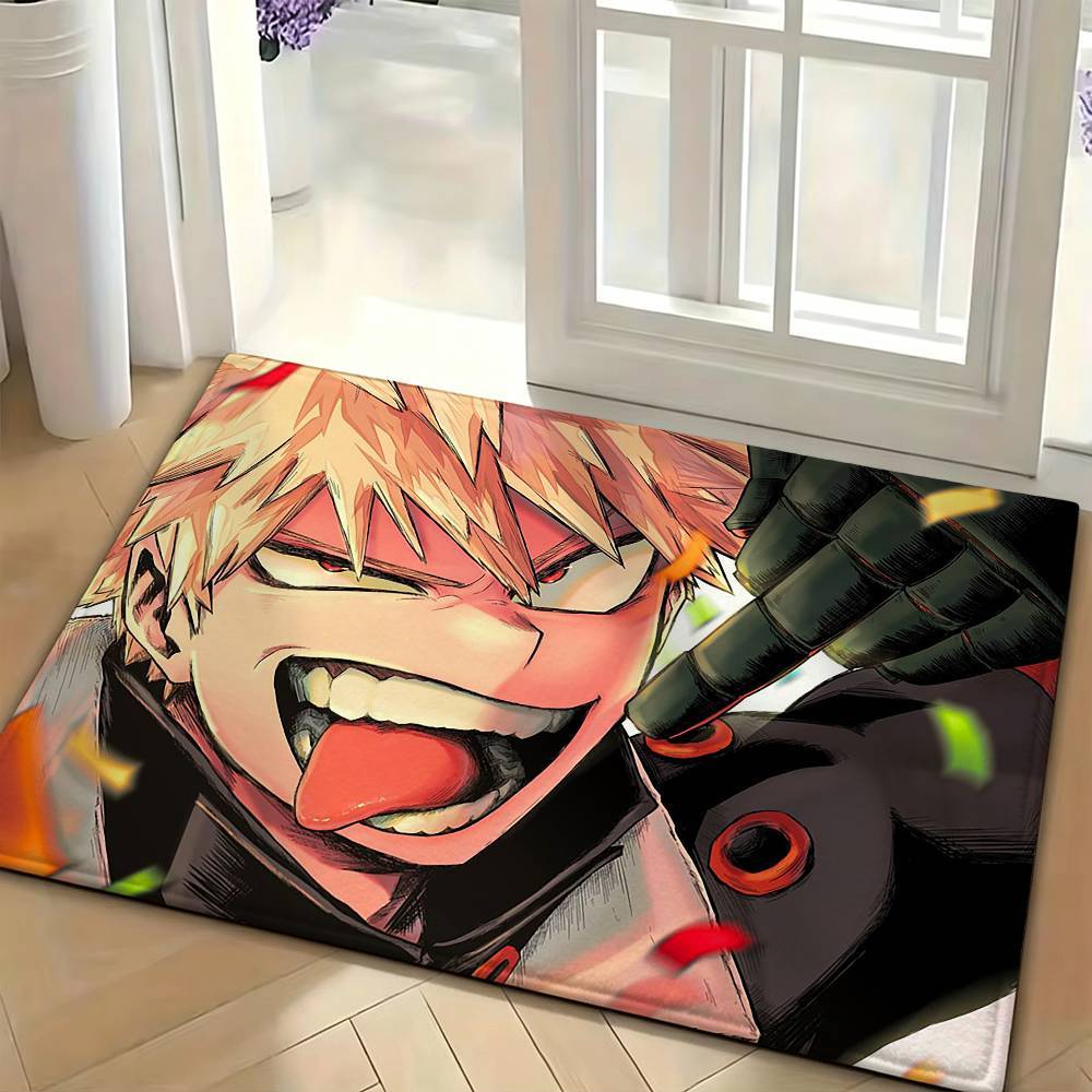 Katsuki Bakugo Japansk Anime Sovrumsinredning Matta för Vardagsrum Tjock Plysch Studiegolvmatta Hem Fluffig Mjuk Matta