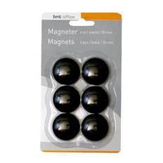 Magneter til whiteboard 30mm sorte - 1 pkk