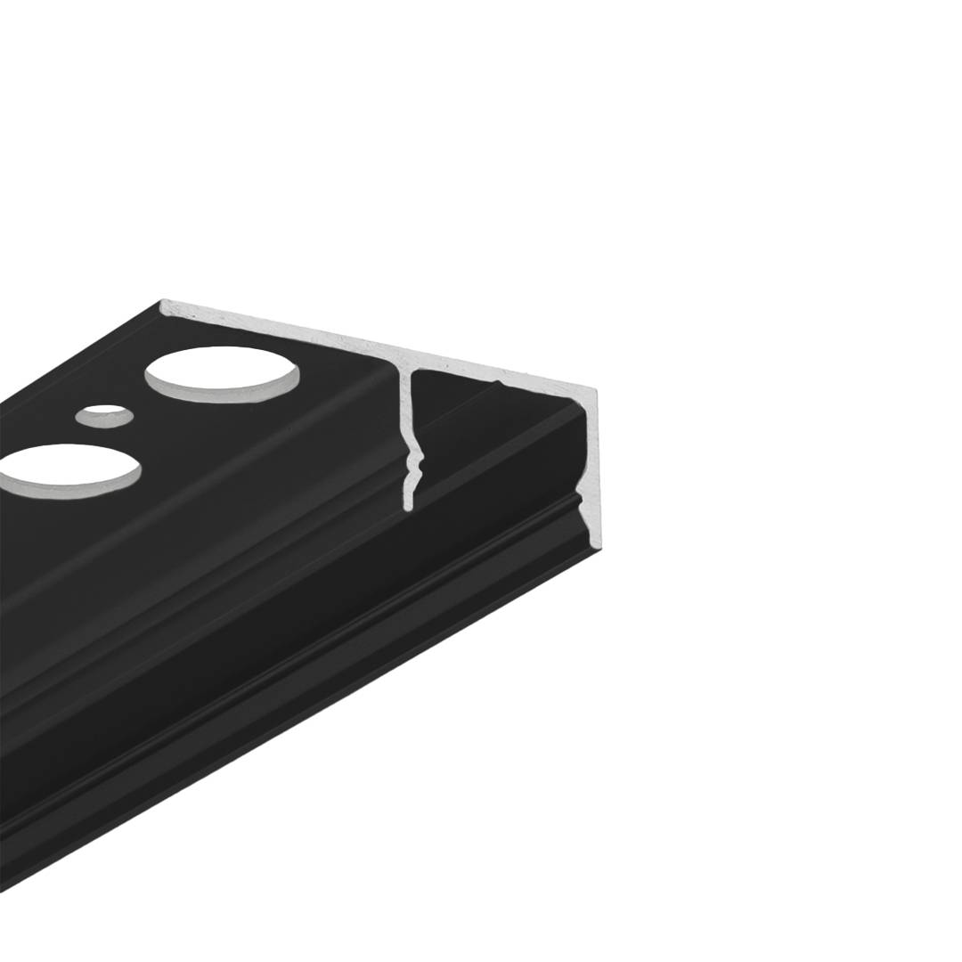 LED Profil UNI-TILE12 180° - 3m - Sort.