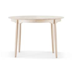 Stolab Carl matbord delbart Ø115 cm Björk ljus mattlack