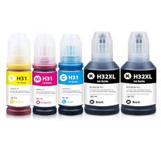 Yongairuink 31 32 XL Nachfülltinte für HPQ Smart Tank Plus 555 Drucker für HPQ Smart Tank 7005 7006 7305 7306 7605 5105 5106 5107 570 455 515 519 530 558 559 655 670 750 790 (2BK 1C 1M 1Y)