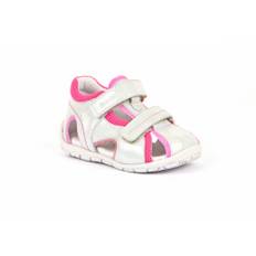 Barnandal i skinn vit/rosa - G2150120-2 (Stl. 26): Storlek 26- 16,8cm