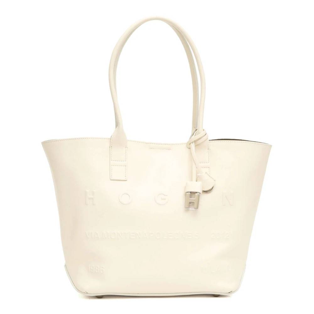 Hogan Address Shopping Bag - Tasker - Dame - Hvid - ONE SIZE - Læder