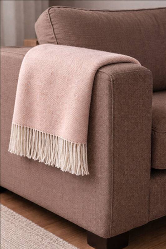 Recycled Alpaca uldplaid fra LÆSØ ULDSTUE – NATALY CAMEL