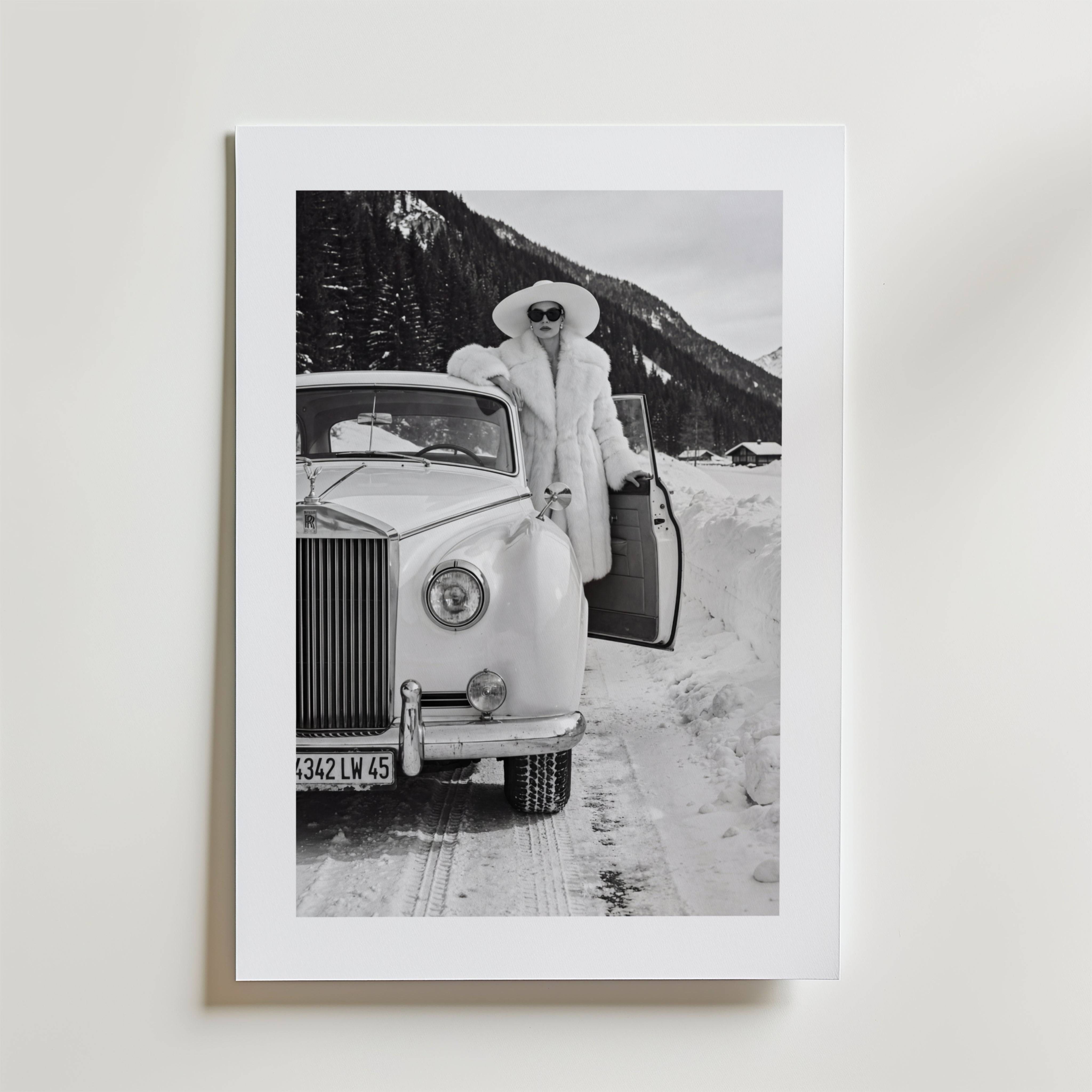 Arctic Couture Drive Poster - Fine Art Poster 40x50 cm Med passepartout