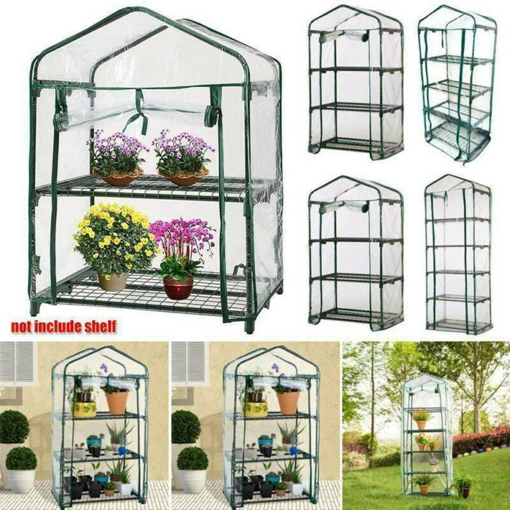 PVC Plastic Grow Bag Outdoor Transparent Garden Warmer Cover Waterproof 2/3/4/5 Tier Greenhouse Cover