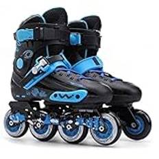 Rullskridskor inline-skridskor professionella Slalom Skridskor för vuxna Skor Sliding Free Skate Patins Storlek 35–44 bra som sneakers, 3 färger (Nero, EU 40/US 7.5/UK 6,5/JP 25 cm)