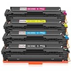 HenceBuy 201X toner kompatibel med HP 201X CF400X 201A CF400A toner för HP Color Laserjet Pro MFP M277dw M277n M277 M277c6 M274n Laser Jet Pro M252dw M252n M252 (svart cyan gul magenta, 4 – pack)