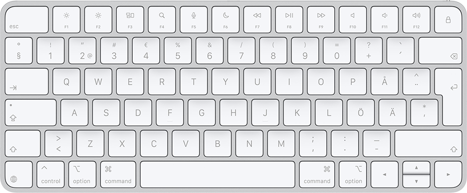Magic Keyboard för Mac-modeller med Apple Silicon utan numerisk del USB-C – Engelskt internationellt tangentbord - Vit