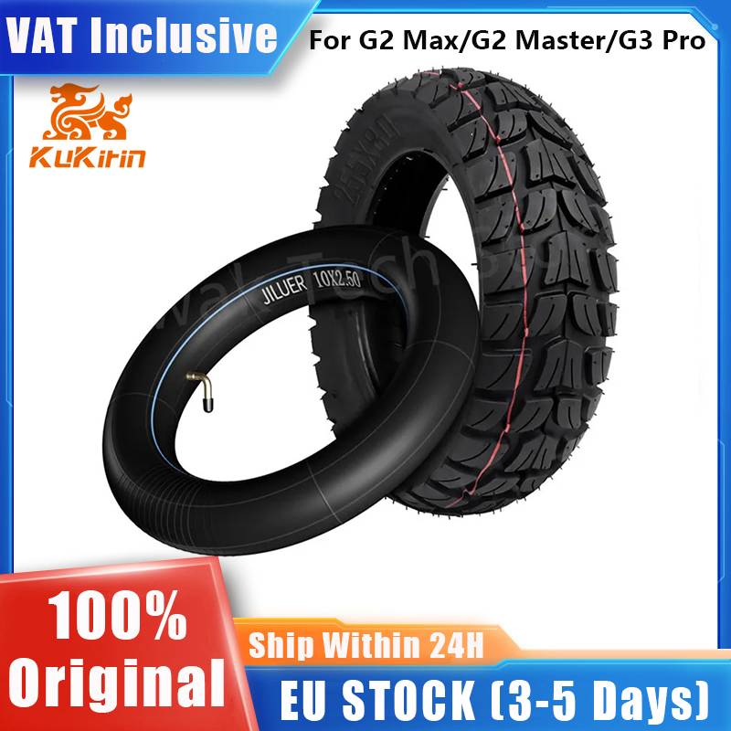 EU Stock Original Tire for KuKirin G2 Max /G2 Master /G3 Pro Electric Scooter 255x80 Outer Tire 10×2.5 Inner Tube Kugoo Kirin Kickscooter